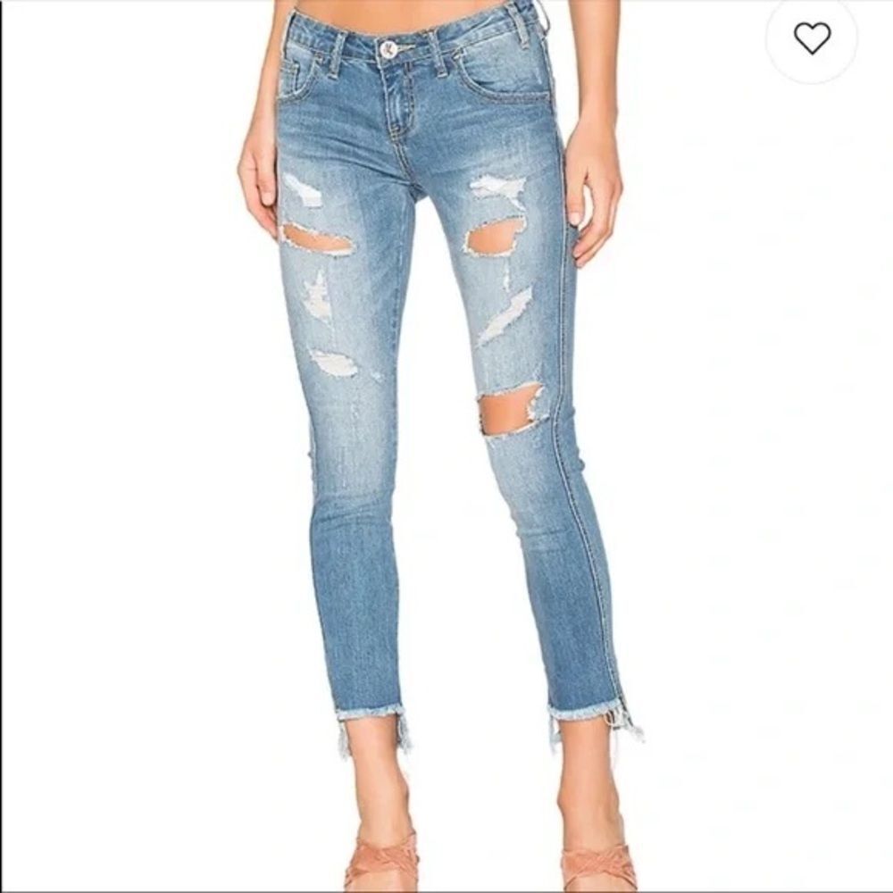 One Teaspoon Freebird II Distressed Skinny Jeans Sz 26